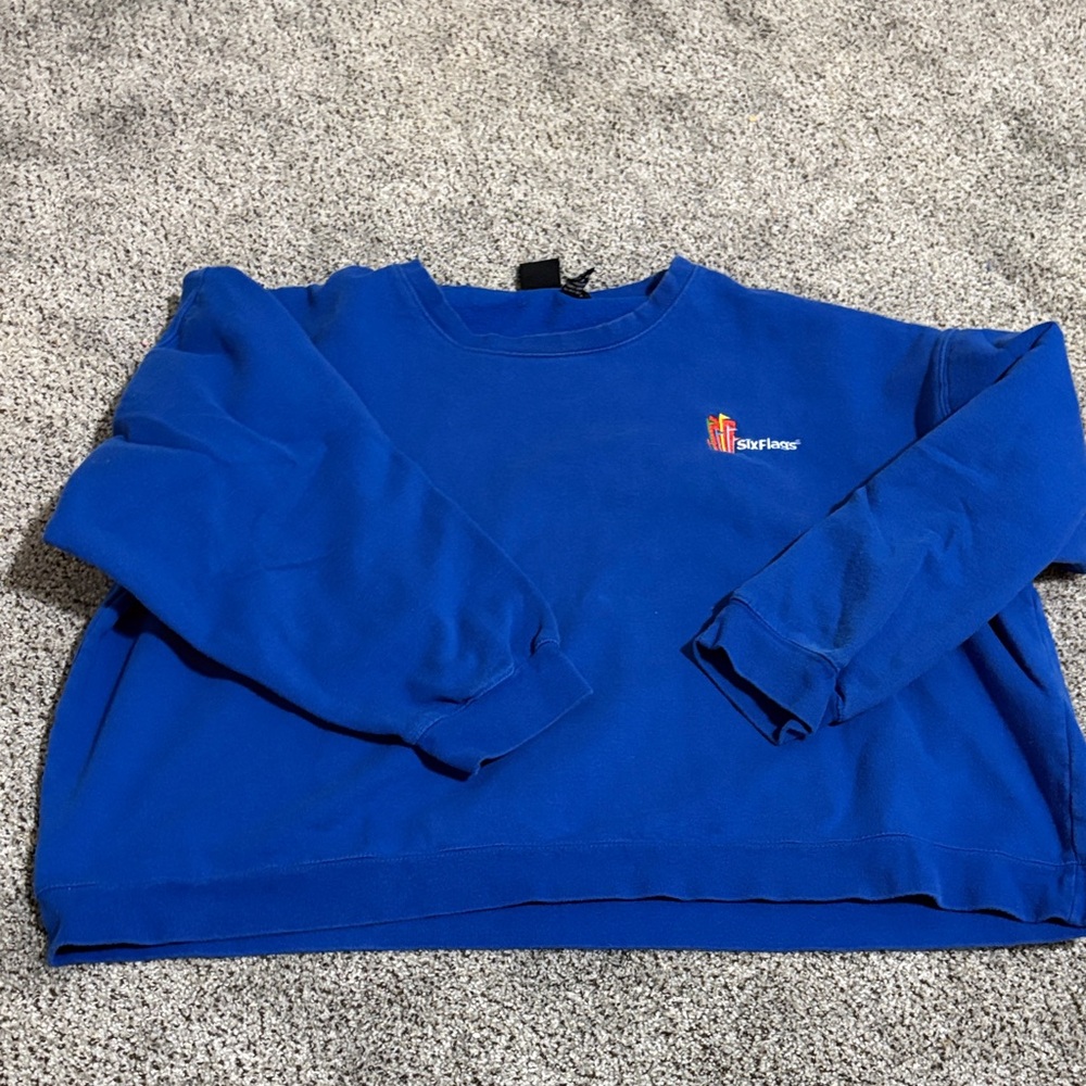 Vintage Blue Six Flags Women's Sweatshirt